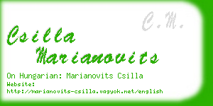 csilla marianovits business card